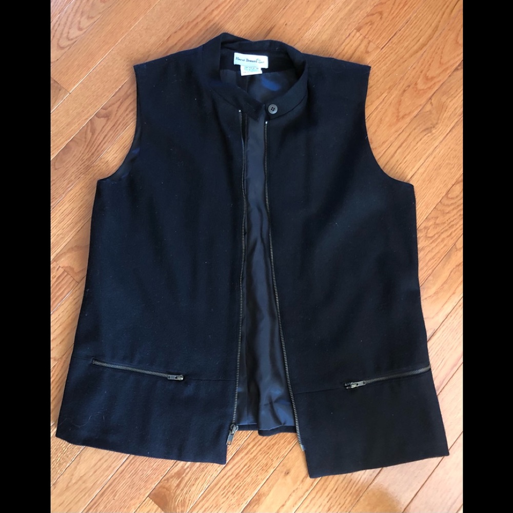 Harve Benard sport wool zipper vest size 10